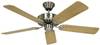 CasaFan Classic Royal 103 BN stropní ventilátor (Ø x v) 103 cm x 230 mm Barva listu: buk Barva pouzdra: chrom (kartáčovaný)