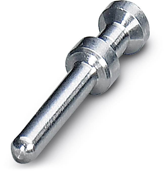 Kovový kolík s kulatou hlavou a úzkým dříkem na bílém pozadí. Vhodný pro mechanické spoje nebo upevnění.
