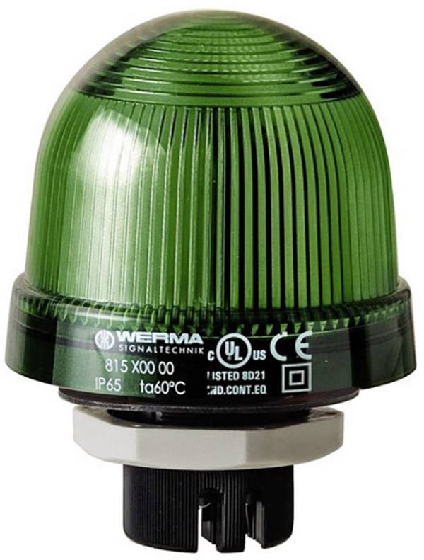 Werma Signaltechnik signální osvětlení  815.200.00 815.200.00  zelená zábleskové světlo 12 V/AC, 12 V/DC, 24 V/AC, 24 V/DC, 48 V/AC, 48 V/DC, 110 V/AC, 230 V/AC