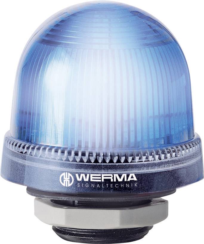 Modré výstražné světlo od WERMA Signaltechnik.