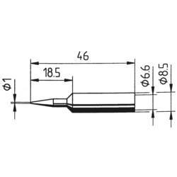 Spájkovací hrot ceruzková forma, ERSADUR Ersa 832 BD LF, velikost hrotu 1 mm, 1 ks