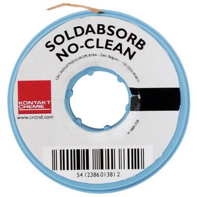 Role s odsávací páskou pro odstraňování pájení, označená nápisem 'SOLDABSORB NO-CLEAN' a firemním logem 'Kontakt Chemie'.