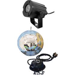 Zrkadlová guľa s LED svetlom, 20 cm