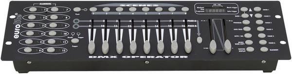 Eurolite DMX Operator 192 DMX kontrolér 16kanálový 19palcová konstrukce, ovládání hudbou