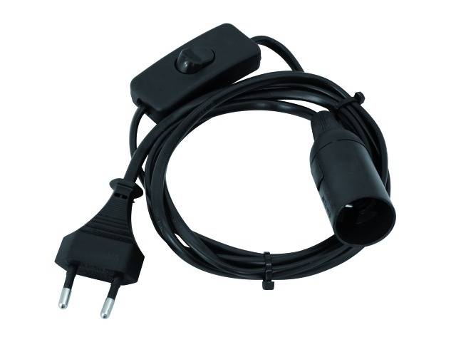 Eurolite 51100665 objímka pro žárovku E14 230 V 60 W s eurozástrčkou, s vypínačem