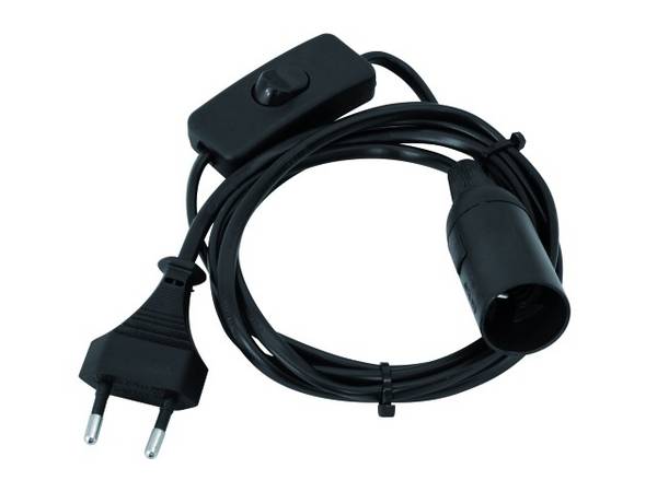 Eurolite 51100665 objímka pro žárovku  E14  230 V 60 W s eurozástrčkou, s vypínačem