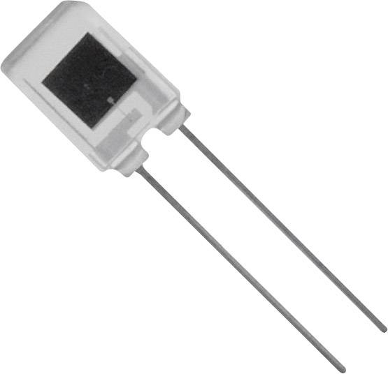 Kondenzátor se dvěma vývody, typický pro elektronické obvody.