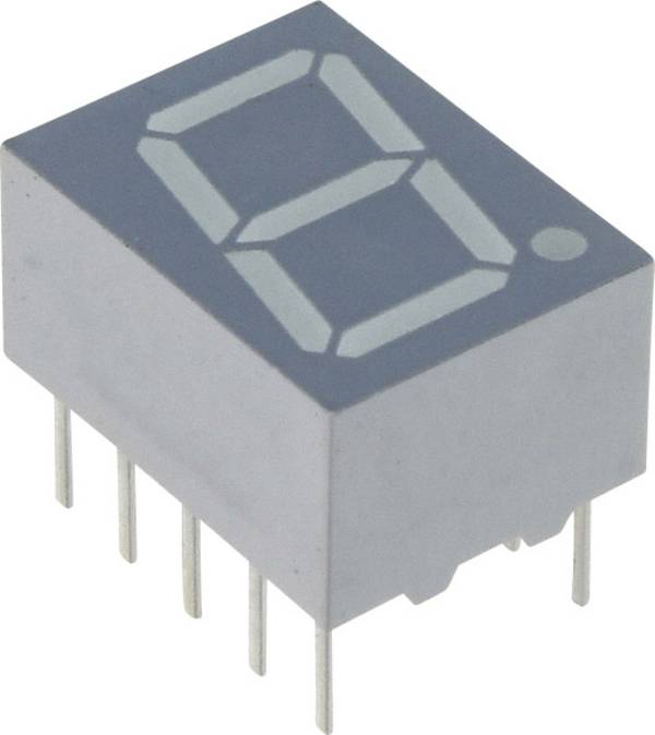Vishay 7segmentový displej červená 10 mm 1.8 V Počet číslic: 1