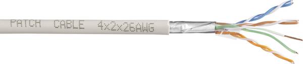 TRU COMPONENTS ethernetový síťový kabel CAT 6 F/UTP 4 x 2 x 0.27 mm² bílá 305 m