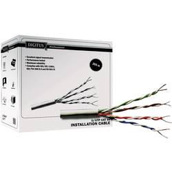 Síťový kabel CAT 5 - UTP, Digitus, 4x2x0.2 mm², šedý,