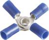 Vogt Verbindungstechnik 3631a4 křížové oko Průřez (max.)=2.50 mm² Ø otvoru=4 mm částečná izolace modrá 1 ks
