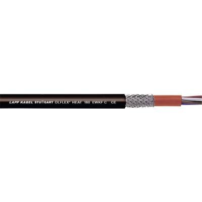 Obrázek zobrazuje vícežilový kabel s označením 'LAPP KABEL ÖLFLEX HEAT 180 EWKF C - CE'. Kabel je částečně stíněný.