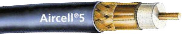SSB Electronic AIRCELL 5, 6055 koaxiální kabel, vnější Ø: 5 mm, 50 Ω, 85 dB, černá, metrové zboží