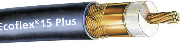 SSB Electronic Ecoflex15 Plus, 6043 koaxiální kabel, vnější Ø: 14.60 mm, 50 Ω, 90 dB, černá, metrové zboží