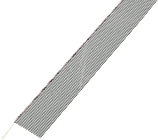 TRU COMPONENTS 1567185 plochý kabel Rastr (rozteč): 1.27 mm 10 x 0.035 mm² šedá 30.5 m