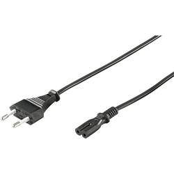 Napájecí síťový kabel Goobay Y001/ST2, Euro zástrčka - IEC C7 zásuvka, 1.50 m, černá