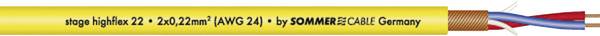 Sommer Cable 200-0007 mikrofonový kabel  2 x 0.22 mm² + 2 x 0.22 mm² žlutá metrové zboží
