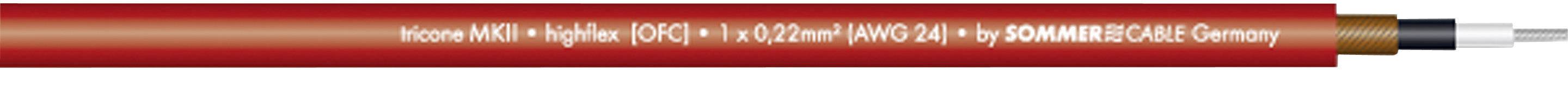Sommer Cable 300-0023 nástrojový kabel 1 x 0.22 mm² + 1 x 0.22 mm² červená metrové zboží