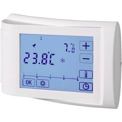 Izbový termostat s týždenným programom s LCD, 5 až 35 °C, biely