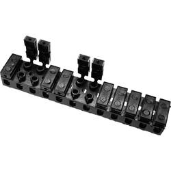 Svietidlovej svorky 612138 na kábel s rozmerom -6 mm², tuhosť -6 mm², Počet pinov 12, 1 ks, čierna