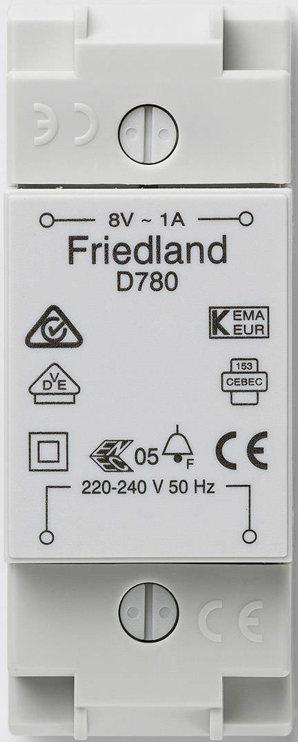 Honeywell D780 zvonkový transformátor 8 V/AC 1 A