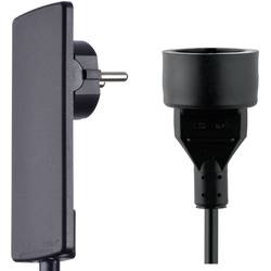 Napájací predlžovací kábel EVOline Verlängerungskabel 1,5 m mit Flachstecker Schwarz 151000155100, IP20, čierna, 1.50 m
