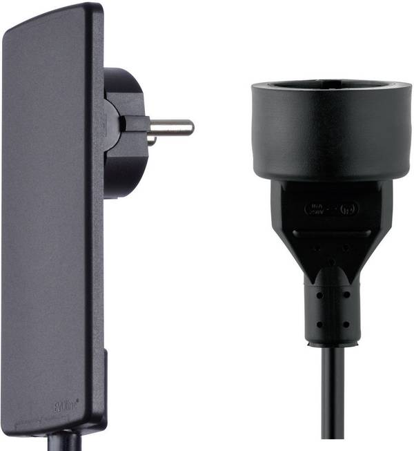 EVOline 151000155100 napájecí prodlužovací kabel, 16 A, černá, 1.50 m