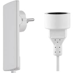 Napájací predlžovací kábel EVOline Verlängerungskabel 1,5 m mit Flachstecker Weiß 151000155300, IP20, biela, 1.50 m