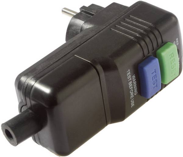 AS Schwabe 45209 mezizásuvka s proudovým chráničem PRCD 230 V černá IP44