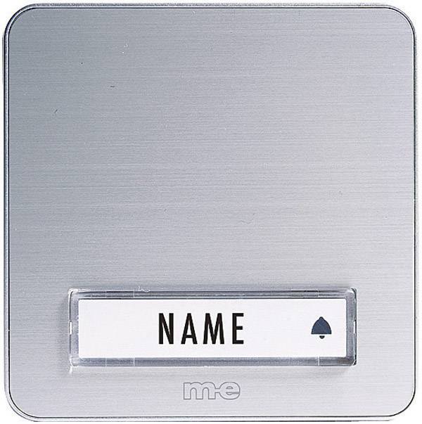 m-e modern-electronics KTA-1 A/S zvonkový panel (tlačítka) se jmenovkou 1násobné stříbrná 12 V/1 A