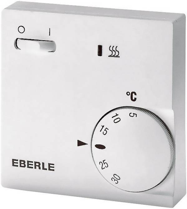 Eberle RTR-E 6202 pokojový termostat na omítku, 111 1104 51 100, denní program, Se spínačem zapnuto/vypnuto, 1 ks