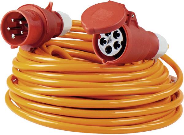 AS Schwabe 59626 napájecí prodlužovací kabel, 32 A, oranžová, 10.00 m