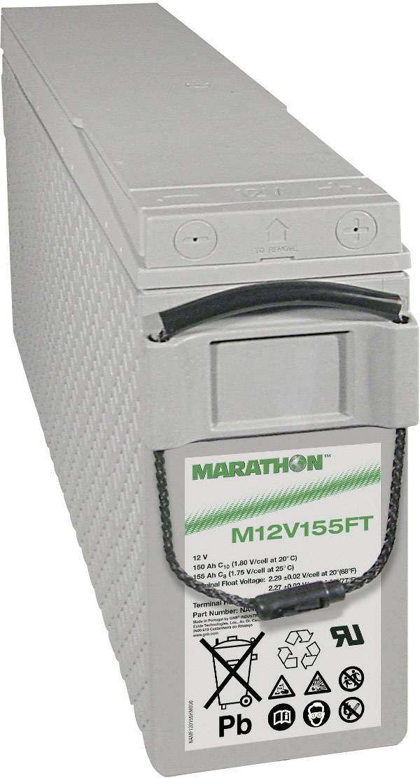 GNB Marathon EXIM12V155FT NAMF120155HM0FB olověný akumulátor 12 V 150 Ah olověný se skelným rounem (š x v x h) 124 x 283 x 559 mm šroubované M6 bezúdržbové