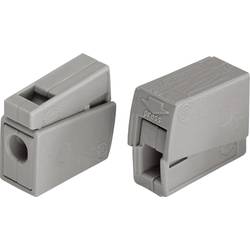 Svietidlové svorka WAGO EUCHTENKLEMME na kábel s rozmerom 0.5-2.5 mm², pólů 2, 1 ks, sivá