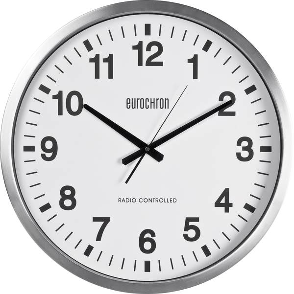 Eurochron EFWU 9000 DCF nástěnné hodiny 50.7 cm x 63 mm, stříbrná
