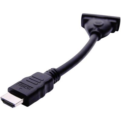 Černený HDMI-VGA adaptér, který se používá k převodu HDMI signálů na VGA signály.