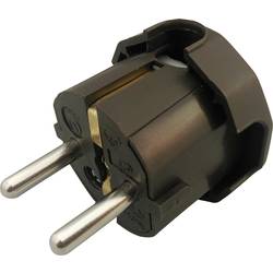 Úhlová zástrčka SchuKo GAO 624438, plast, IP20, 230 V, hnedá