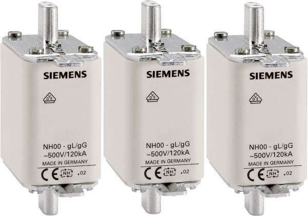 Siemens 3NA3824 NH pojistka s mechanickým ukazatelem zajištění  Velikost pojistky = 000  80 A  500 V/AC, 250 V/AC 3 ks