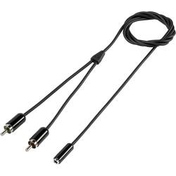 Připojovací kabel SpeaKa, cinch/jack zásuvka 3.5 mm, černý, 1 m