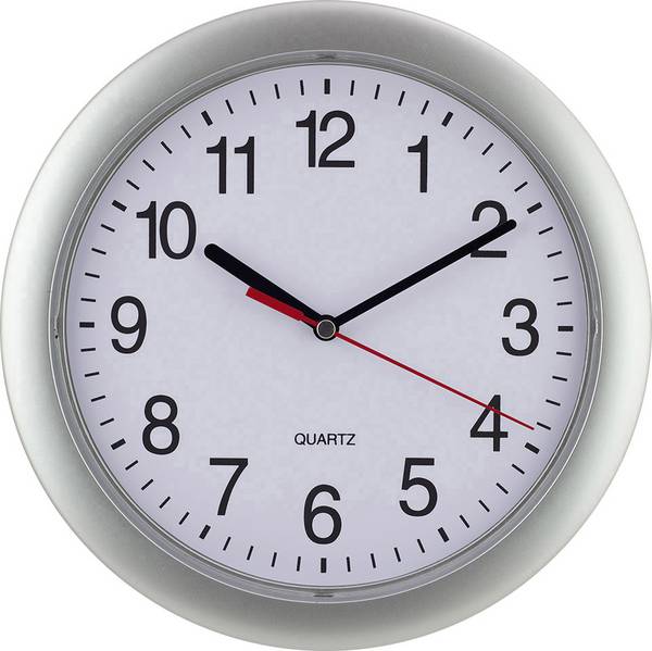 EUROTIME 22222 Quartz nástěnné hodiny 25 cm x 25 cm  stříbrná