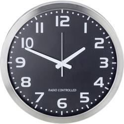 Analógové nástenné DCF hodiny, 40 cm, hliník