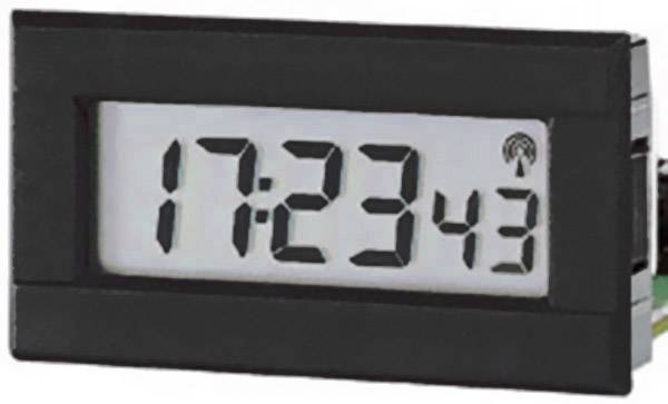 Digitální hodiny s časem '17:23:43' v černém pouzdře.