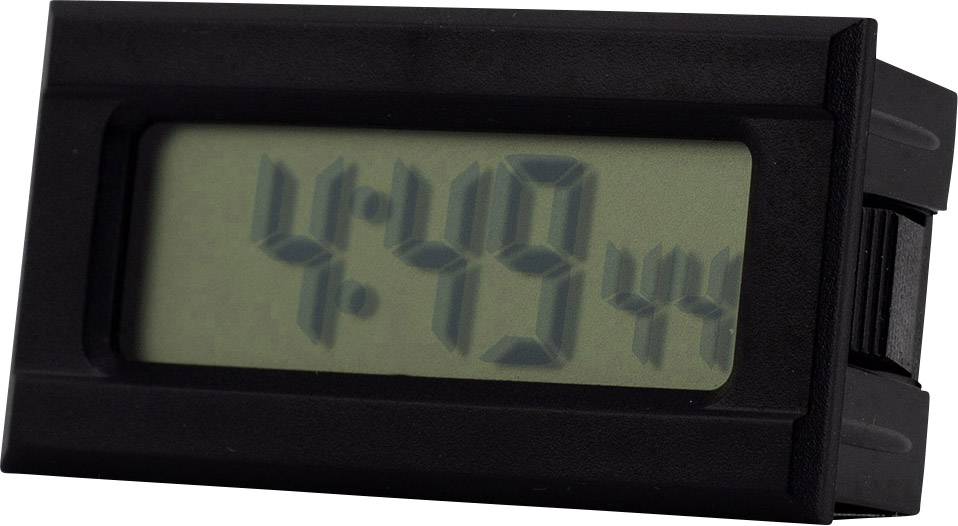 Digitální displej zobrazuje čas '4:49 PM'. Zařízení má černou skříň a je viditelné z boku.