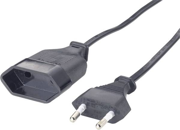 GAO 145605092 napájecí prodlužovací kabel, černá, 2.00 m