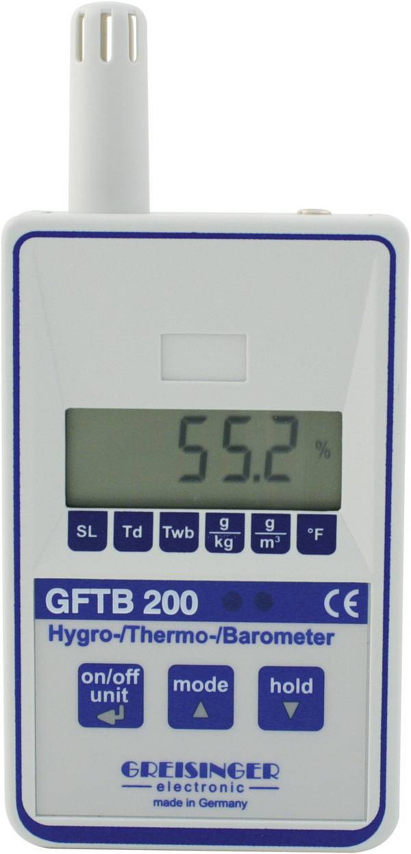 Greisinger GFTB 200 vlhkoměr vzduchu (hygrometr), 0 % rF-100 % rF, detektor bodu tání/plísně
