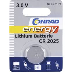 Knoflíková baterie Conrad energy CR2025, lithium