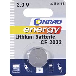 Knoflíková baterie Conrad energy CR2032, lithium