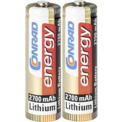 Tužková batéria typu AA lítiová Conrad energy Extreme Power FR6 2900 mAh 1.5 V 2 ks