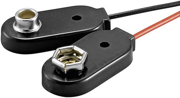 Beltrona 9V-I-Clip-G bateriový klip 1x 9 V tlačítkové připojení  (d x š x v) 26 x 13 x 8 mm