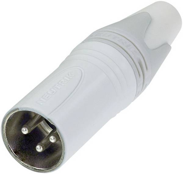Neutrik NC3MXX-WT XLR konektor zástrčka, rovná Pólů: 3 bílá 1 ks